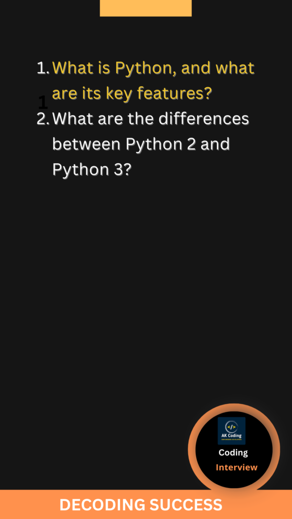 Top 10 Python Interview Questions - AK Coding