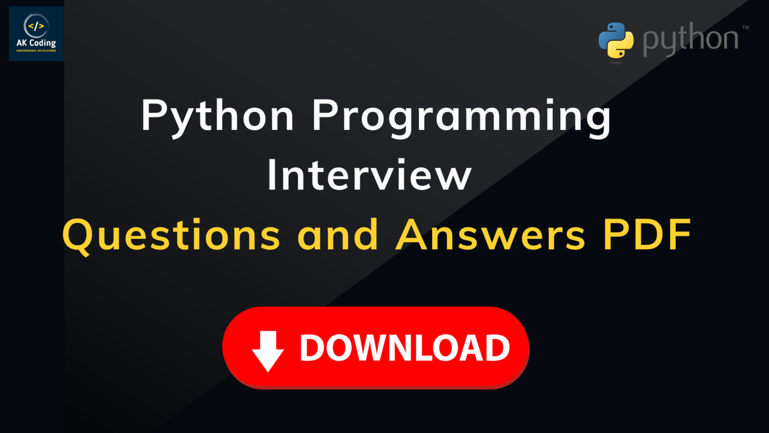 Python programming interview questions and answers pdf